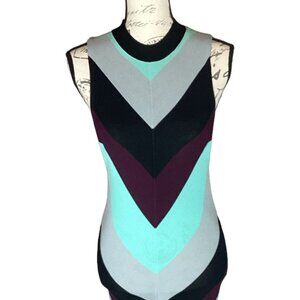 Free People Sleeveless Chevron Striped Dress